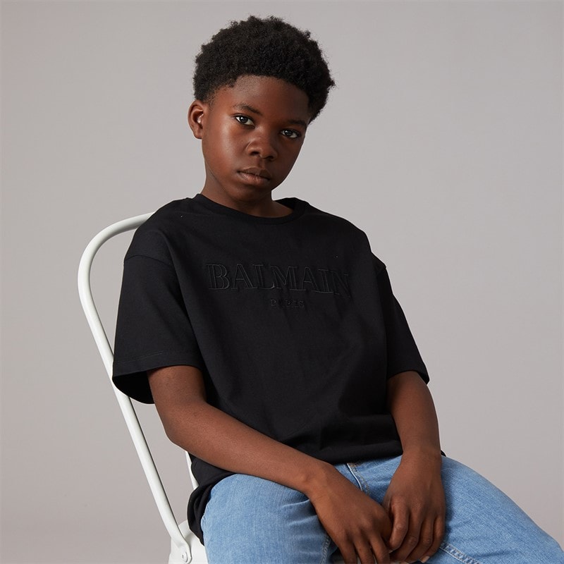 Balmain Boys T-Shirt Black