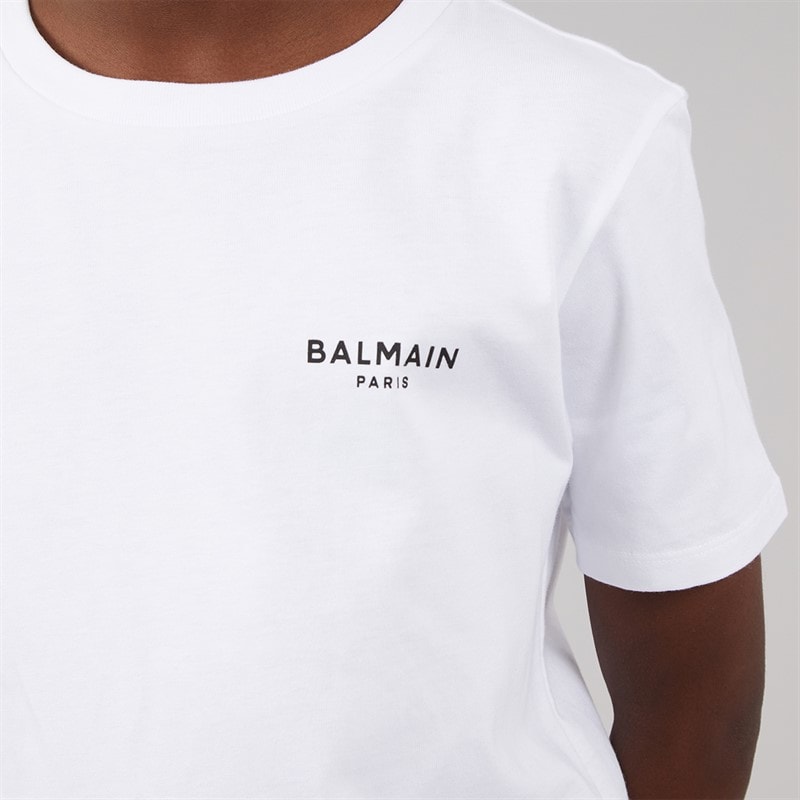 Balmain Boys T-Shirt White/Black - Image 3