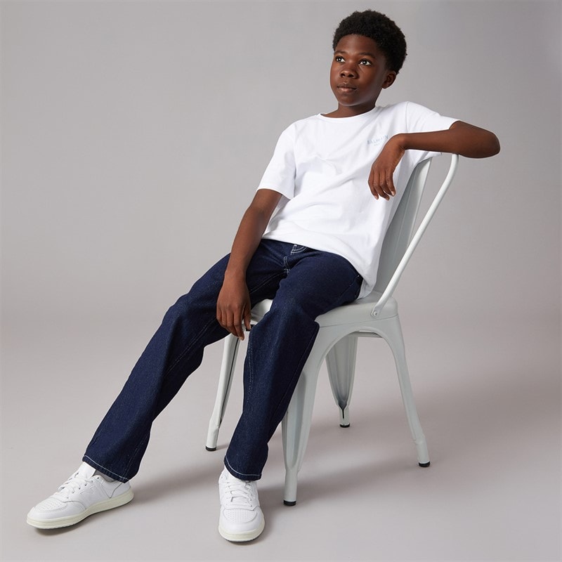Balmain Boys T-Shirt White/Light Blue - Image 4