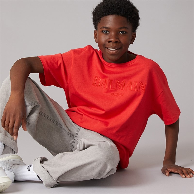 Balmain Boys T-Shirt Red