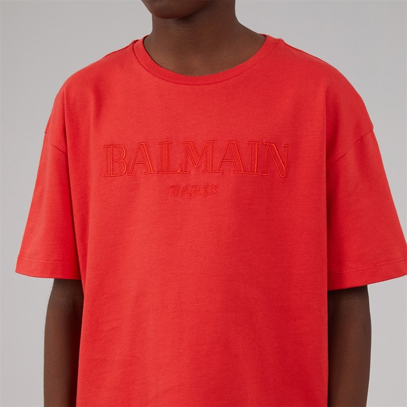 Balmain Boys T-Shirt Red - Image 3