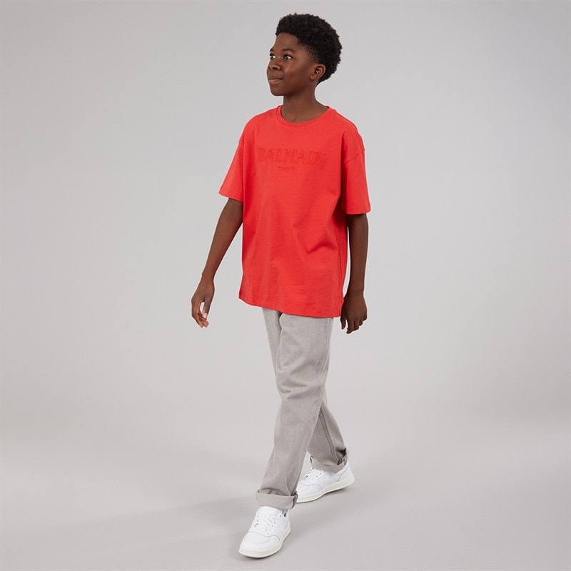 Balmain Boys T-Shirt Red - Image 4