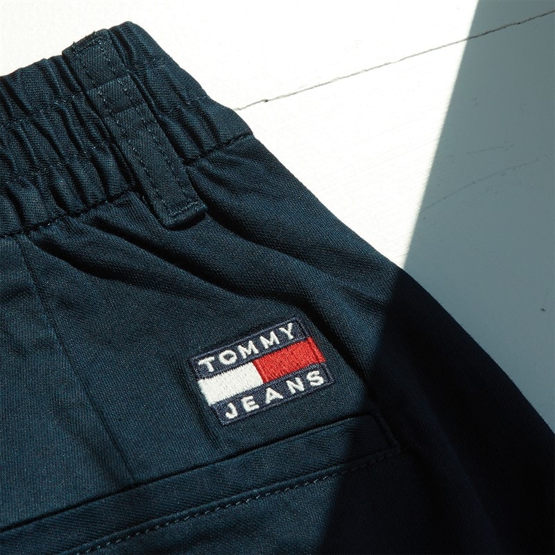 Tommy Jeans Mens Isaac Hemp Blend Chinos Dark Night Navy - Image 3
