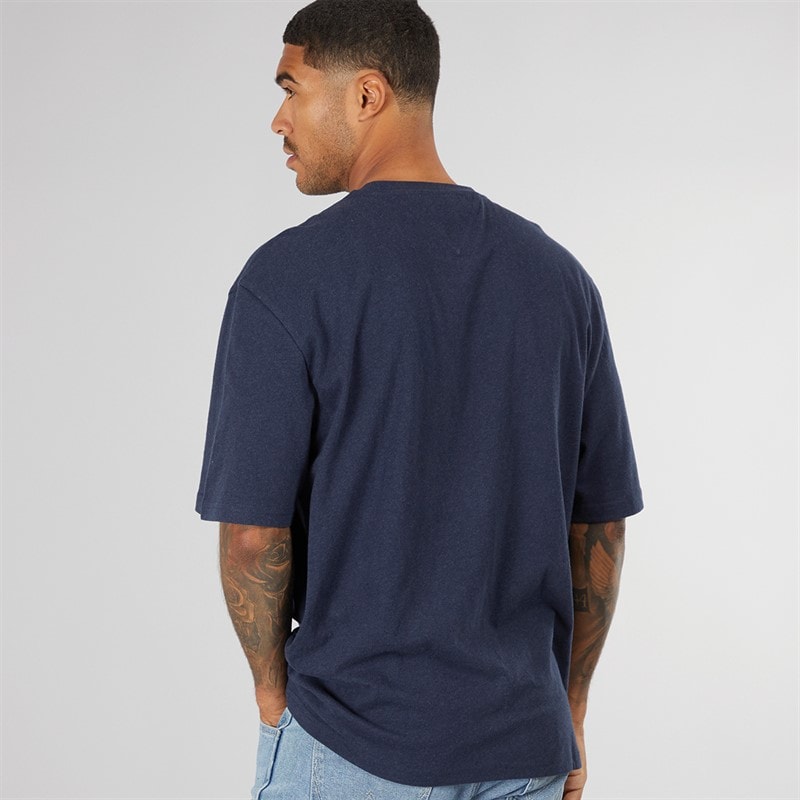 Tommy Jeans Mens Flag Logo T-Shirt Navy - Image 2