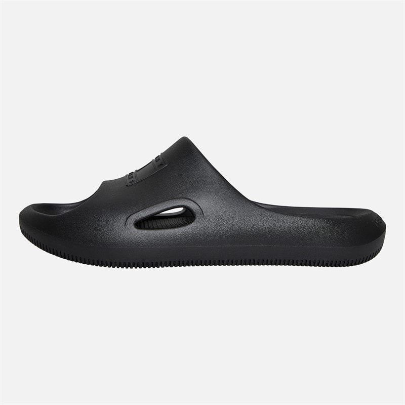 Tommy Jeans Mens Cut Out Embossed Sliders Black - Image 2
