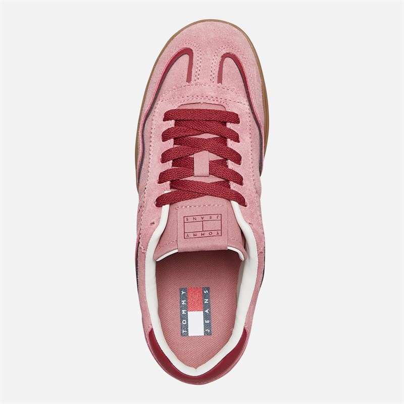 Tommy Jeans Womens Greenwich Suede Trainers Tahiti Berry - Image 4