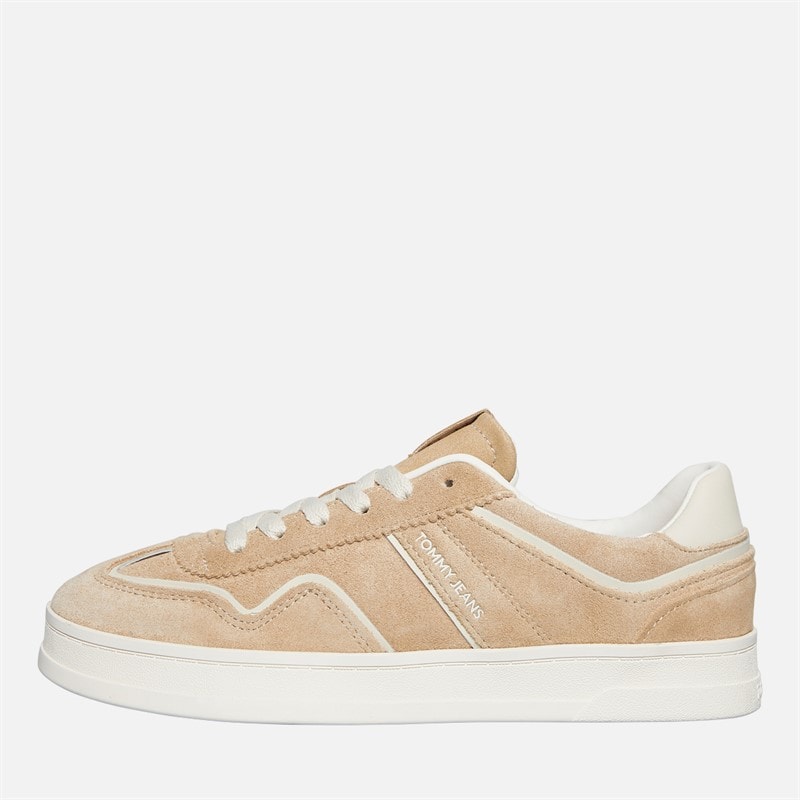 Tommy Jeans Womens Greenwich Suede Trainers Gentle Gold - Image 1