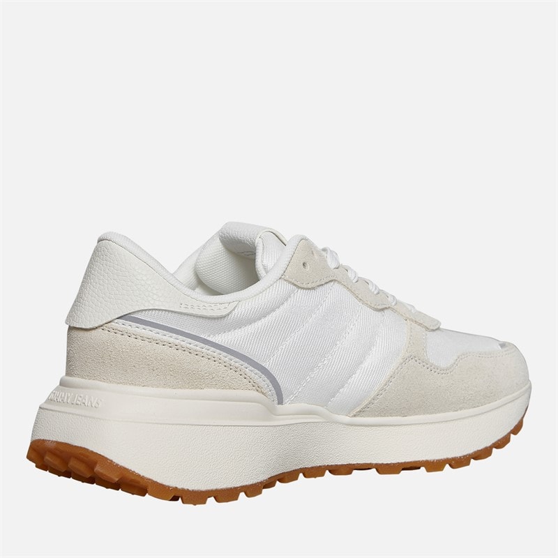 Tommy Jeans Womens Gum Sole Cleated Runner Trainers Ecru - Image 5