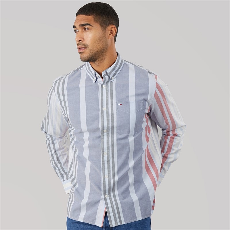 Tommy Jeans Mens Oxford Fun Stripe Shirt - Image 3