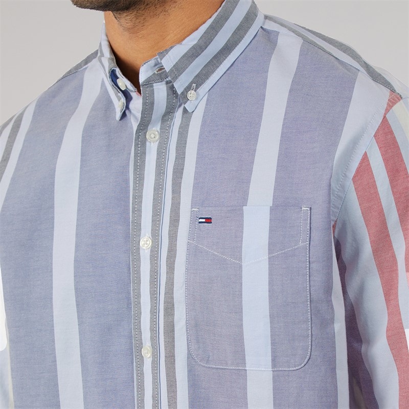 Tommy Jeans Mens Oxford Fun Stripe Shirt - Image 5