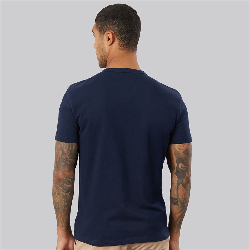 Tommy Jeans Mens Tape T-Shirt Dark Night Navy - Image 2