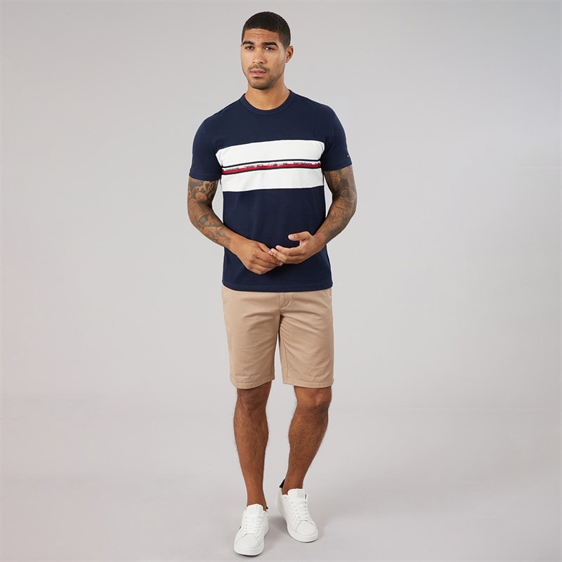 Tommy Jeans Mens Tape T-Shirt Dark Night Navy - Image 4