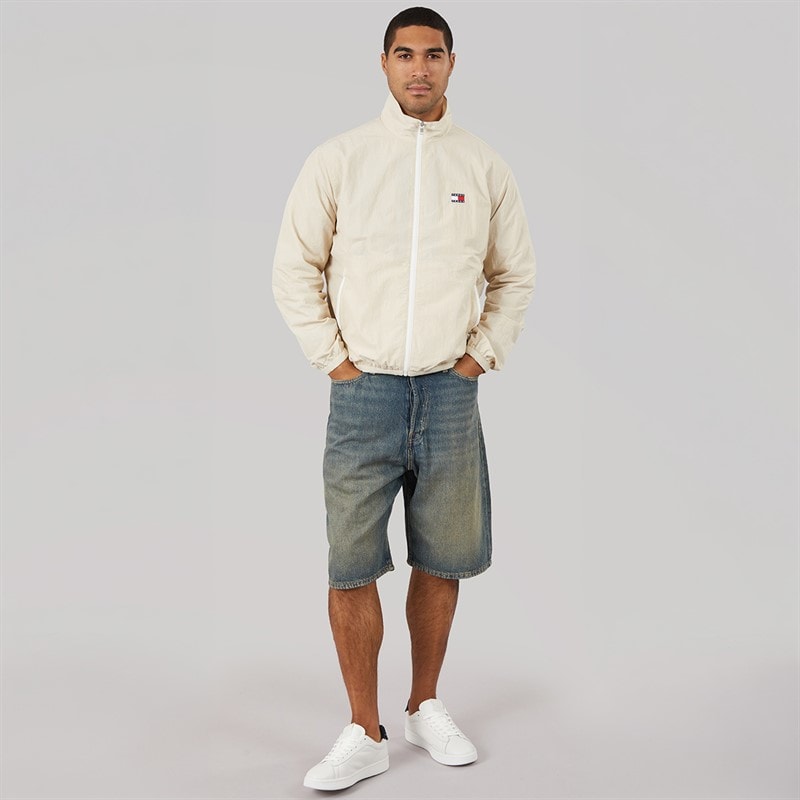 Tommy Jeans Mens Ripstop Essential Jacket Classic Beige - Image 4