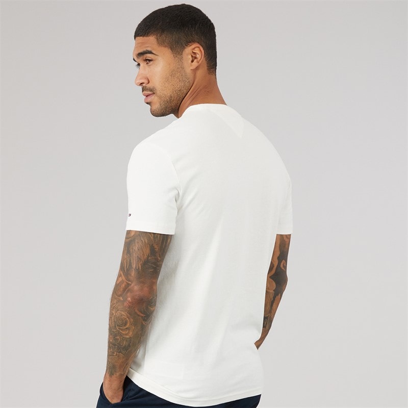 Tommy Jeans Mens Tape T-Shirt Ancient White - Image 2