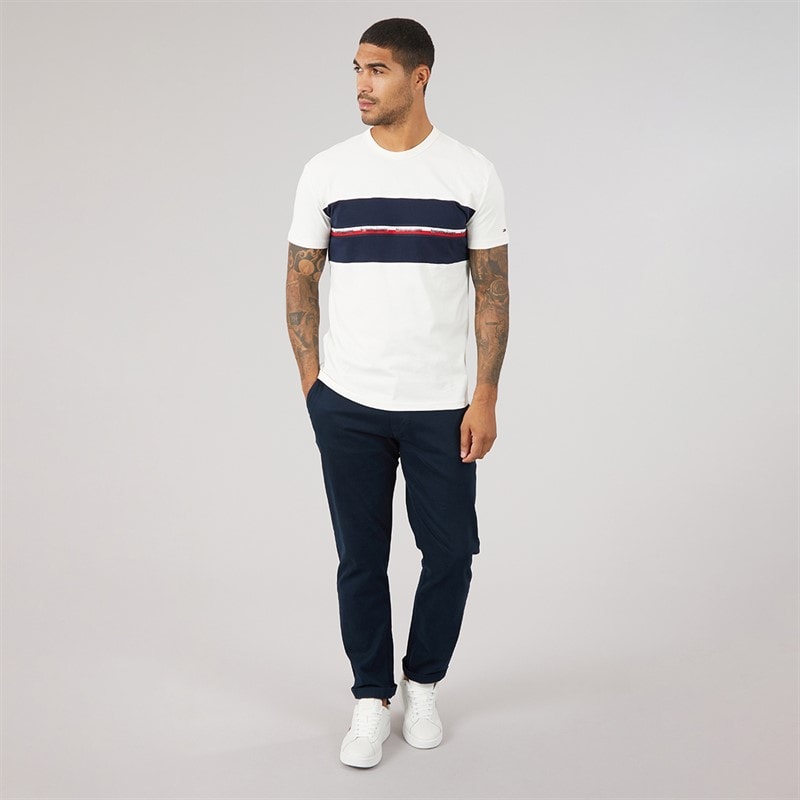 Tommy Jeans Mens Tape T-Shirt Ancient White - Image 4