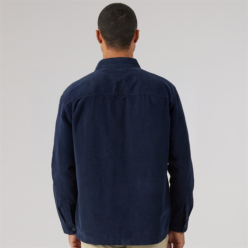 Tommy Jeans Mens Brick Cord Overshirt Dark Night Navy - Image 2