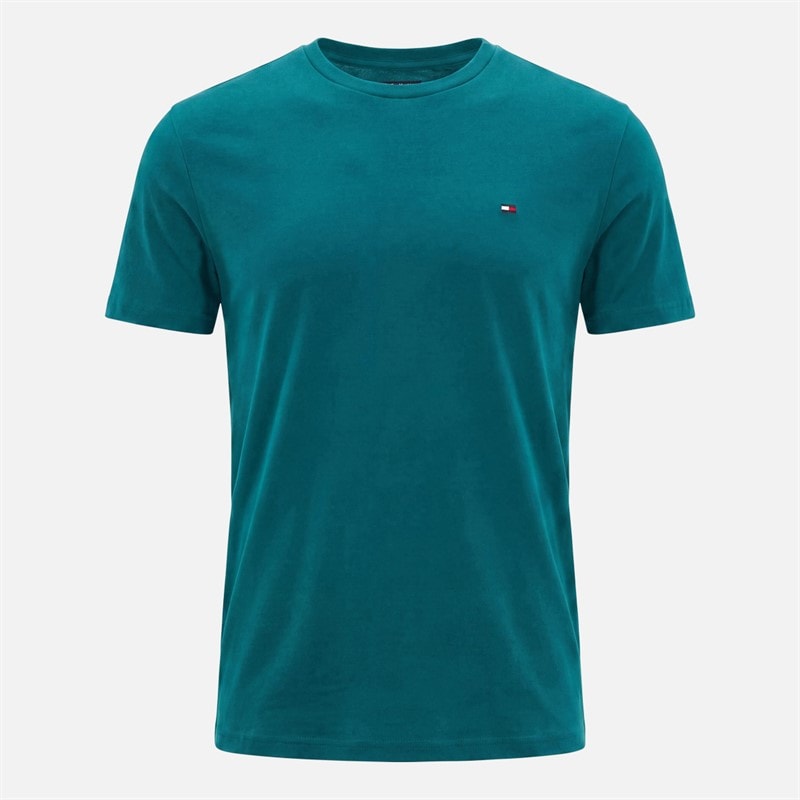 Tommy Jeans Mens Three Pack Slim T-Shirts Polar Teal/Ecru/Black - Image 2