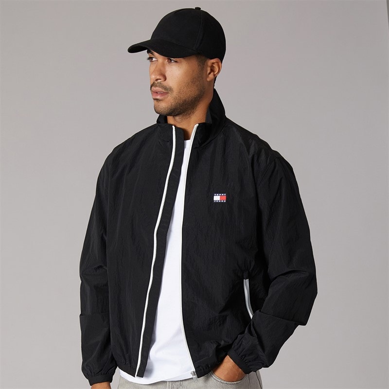 Tommy Jeans Mens Ripstop Essential Jacket Black