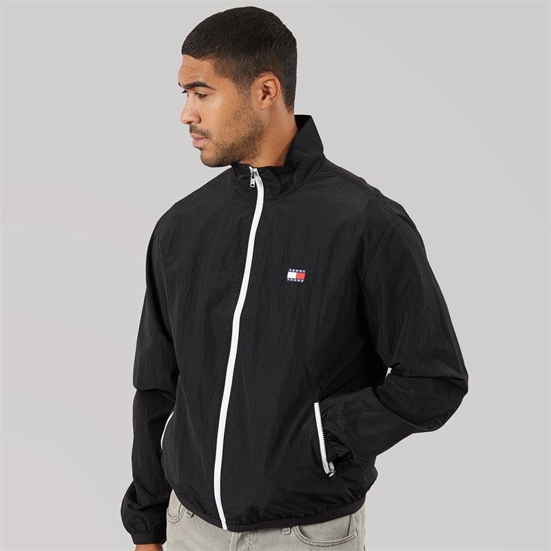 Tommy Jeans Mens Ripstop Essential Jacket Black - Image 3
