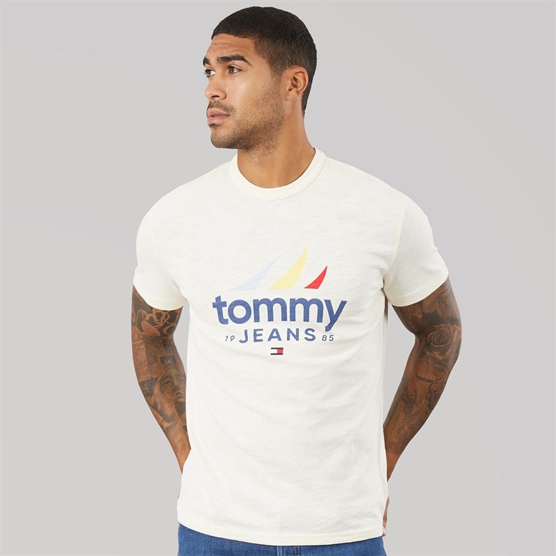 Tommy Jeans Mens Sailing T-Shirt Calico - Image 3