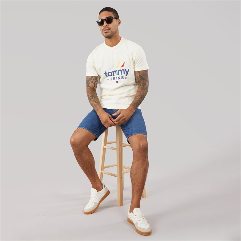 Tommy Jeans Mens Sailing T-Shirt Calico - Image 4