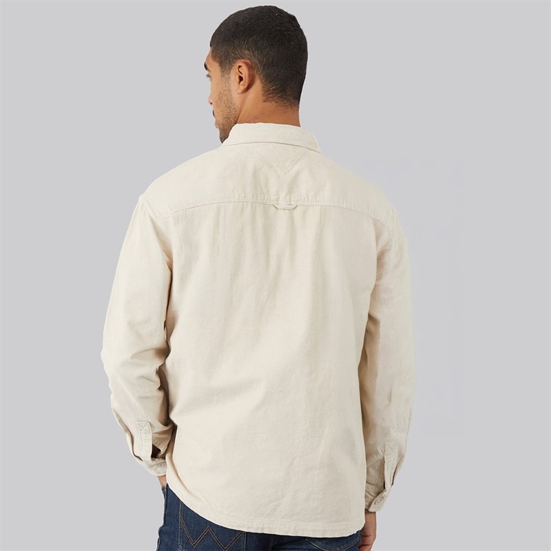 Tommy Jeans Mens Brick Cord Overshirt Classic Beige - Image 2