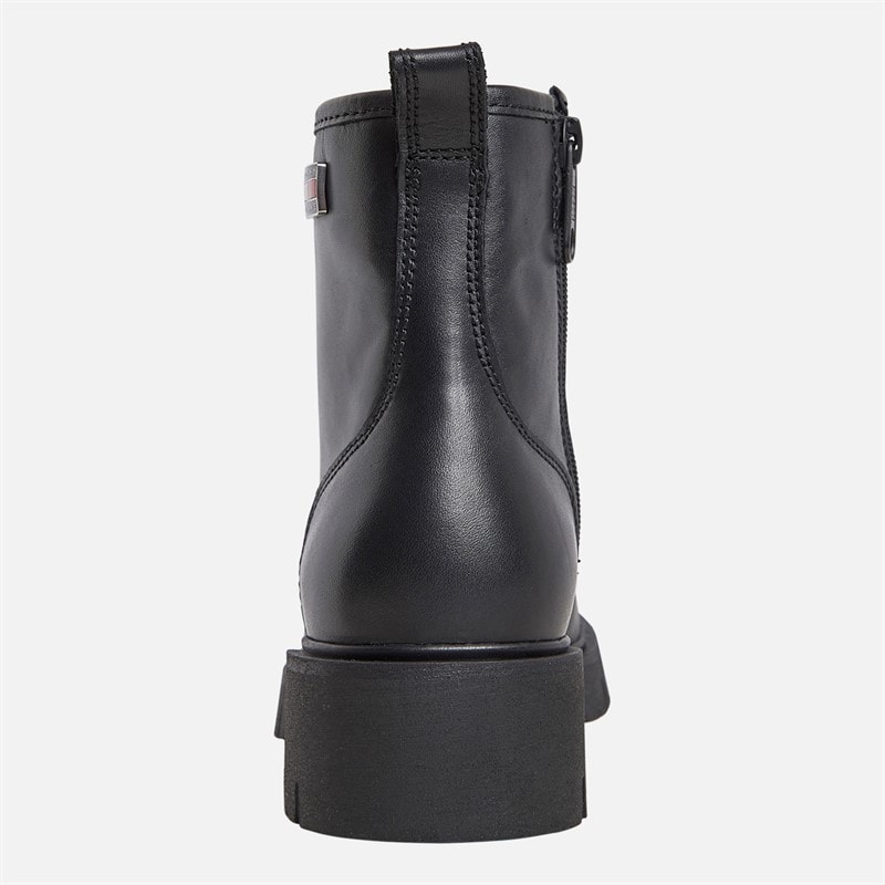 Tommy Jeans Womens Cleated Lace Up Boots Black - Image 3