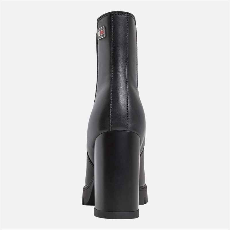 Tommy Jeans Womens High Heel Chelsea Boots Black - Image 3