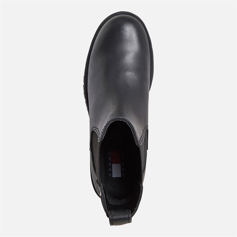 Tommy Jeans Womens Cleated Chelsea Boots Black - Image 4