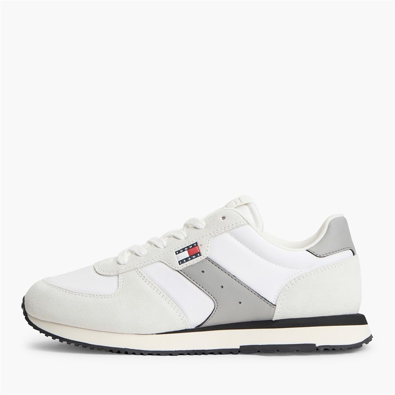 Tommy Jeans Mens EVA Mix Runner Trainers Ecru