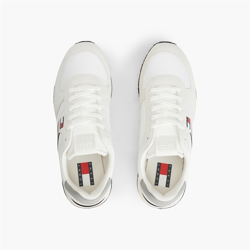 Tommy Jeans Mens EVA Mix Runner Trainers Ecru - Image 4