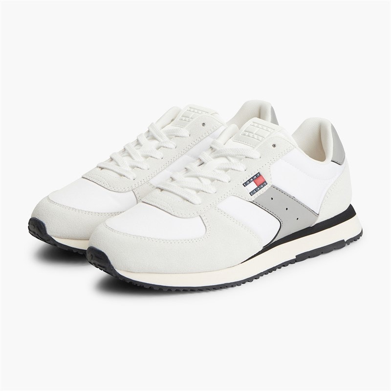Tommy Jeans Mens EVA Mix Runner Trainers Ecru - Image 5