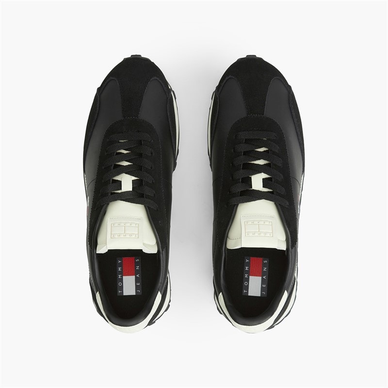 Tommy Jeans Mens Retro Runner Archive Trainers Black - Image 4