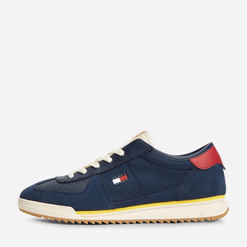 Tommy Jeans Mens Retro Runner Cleated Trainers Dark Night Navy - Image 1