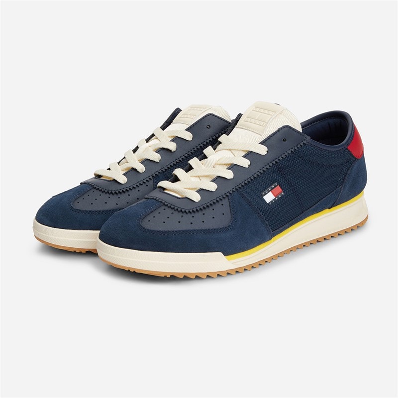 Tommy Jeans Mens Retro Runner Cleated Trainers Dark Night Navy - Image 5