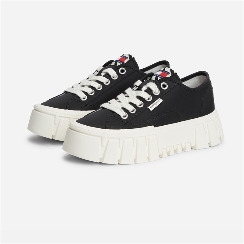Tommy Jeans Womens Platform Cleated Trainers Black - Image 5
