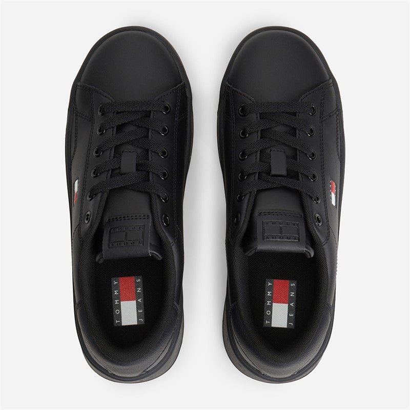 Tommy Jeans Womens Platform Logo Trainers Black - Image 4