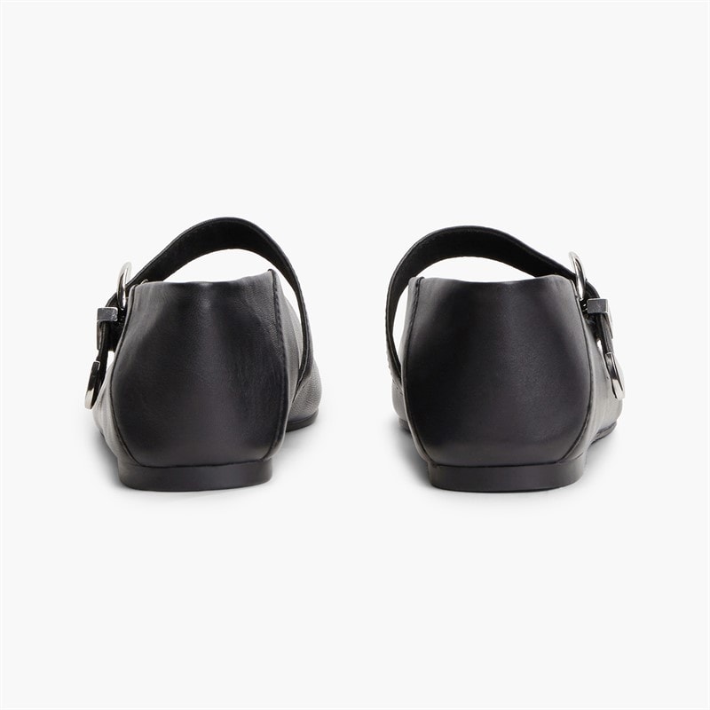 Tommy Jeans Womens Nappa Leather Ballerinas Black - Image 3