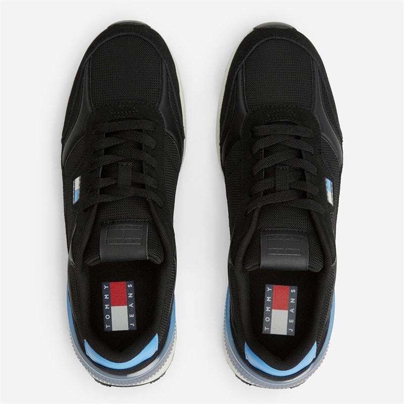 Tommy Jeans Mens Technical Runner Trainers Black - Image 4