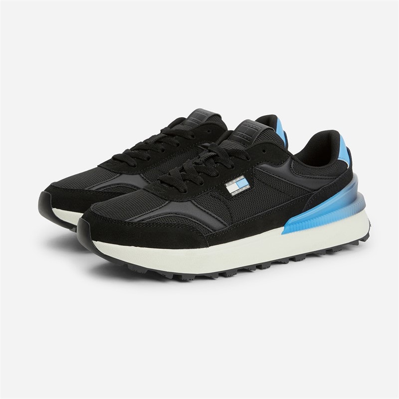 Tommy Jeans Mens Technical Runner Trainers Black - Image 5