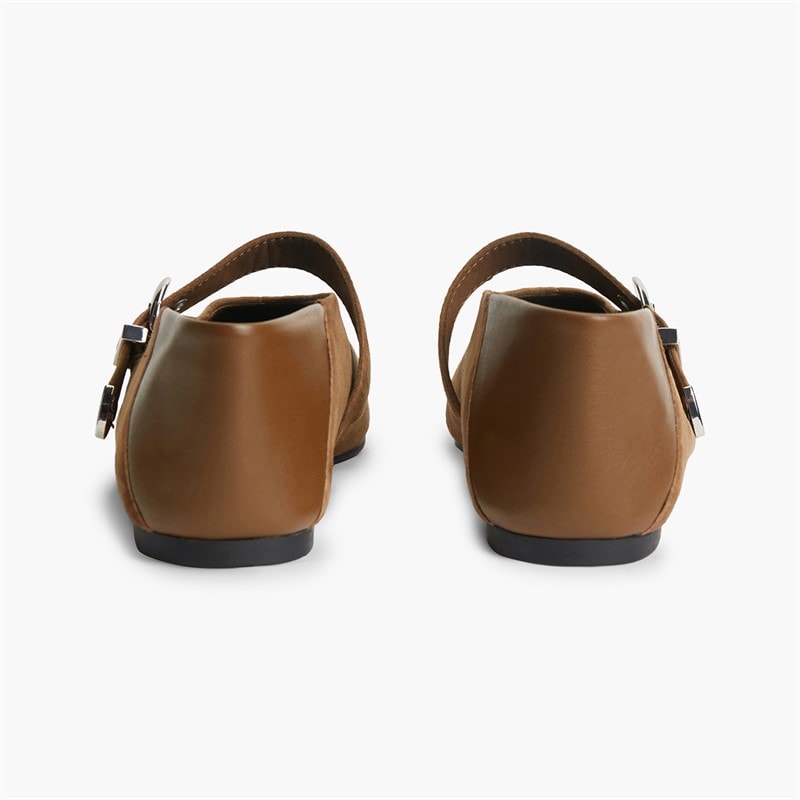 Tommy Jeans Womens Suede Ballerinas Dark Highland Khaki - Image 3