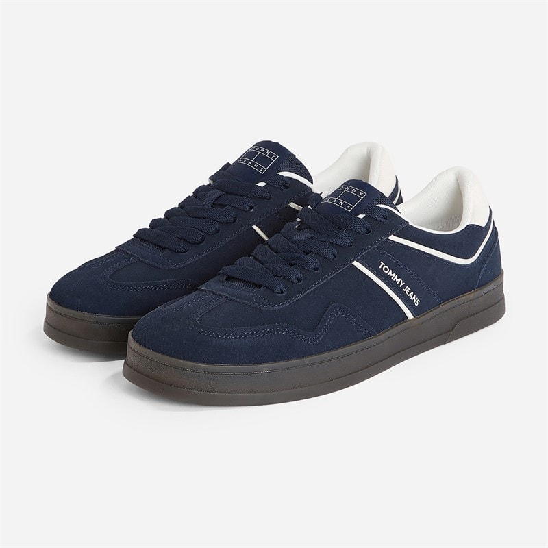 Tommy Jeans Mens The Greenwich Suede Trainers Dark Night Navy - Image 2