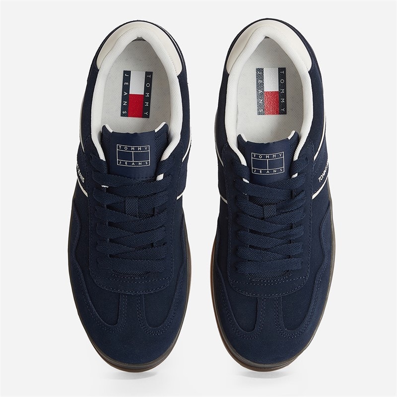 Tommy Jeans Mens The Greenwich Suede Trainers Dark Night Navy - Image 4