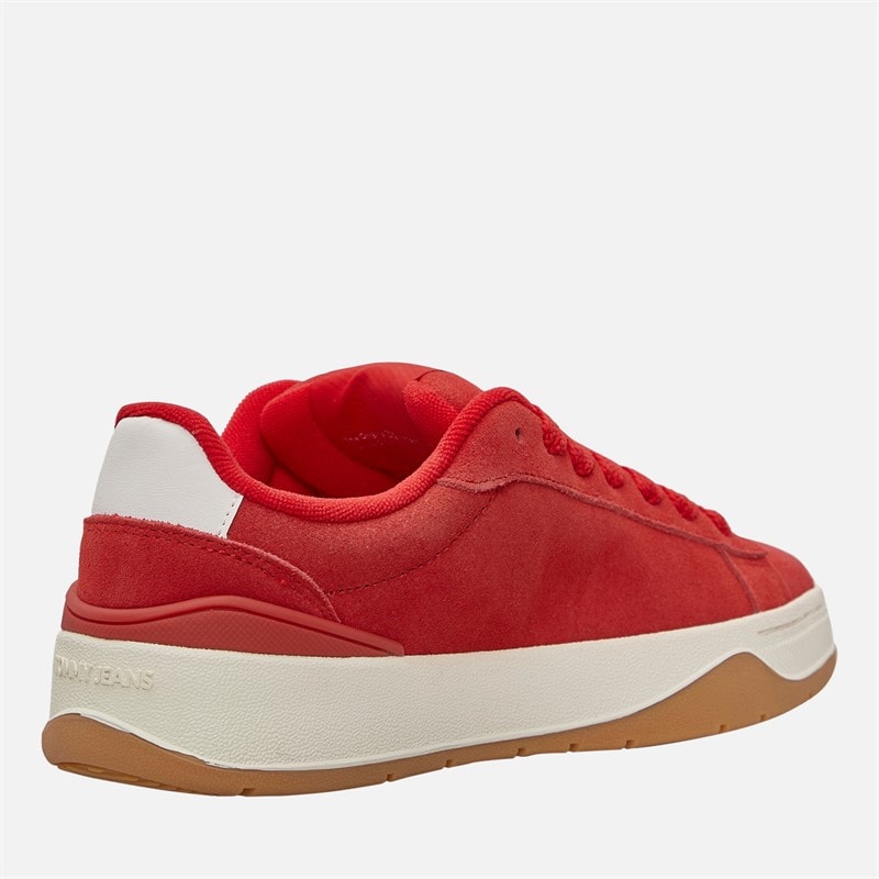 Tommy Jeans Womens Skate Trainers Red Hot - Image 5