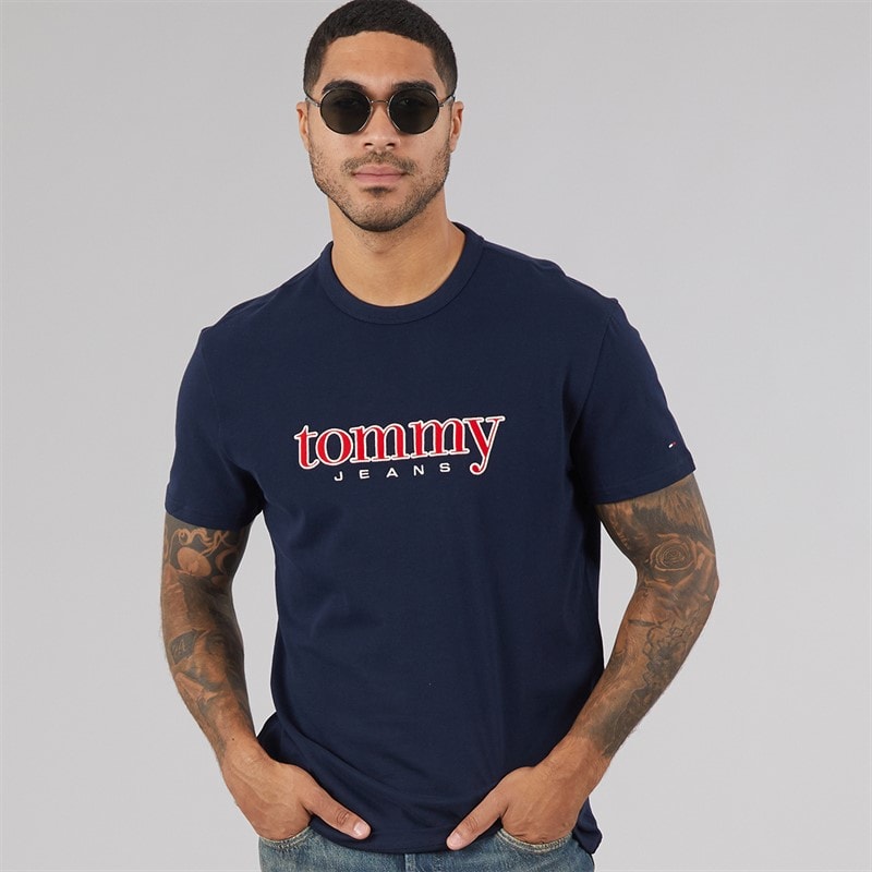 Tommy Jeans Mens Graphic T-Shirt Dark Night Navy