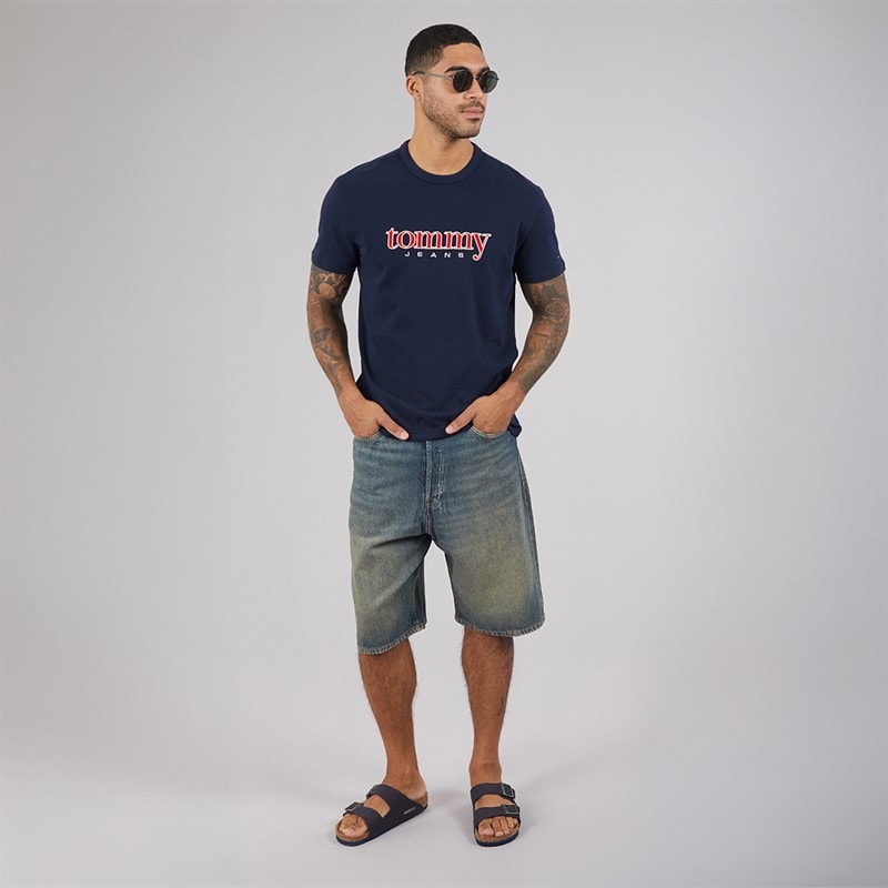 Tommy Jeans Mens Graphic T-Shirt Dark Night Navy - Image 3