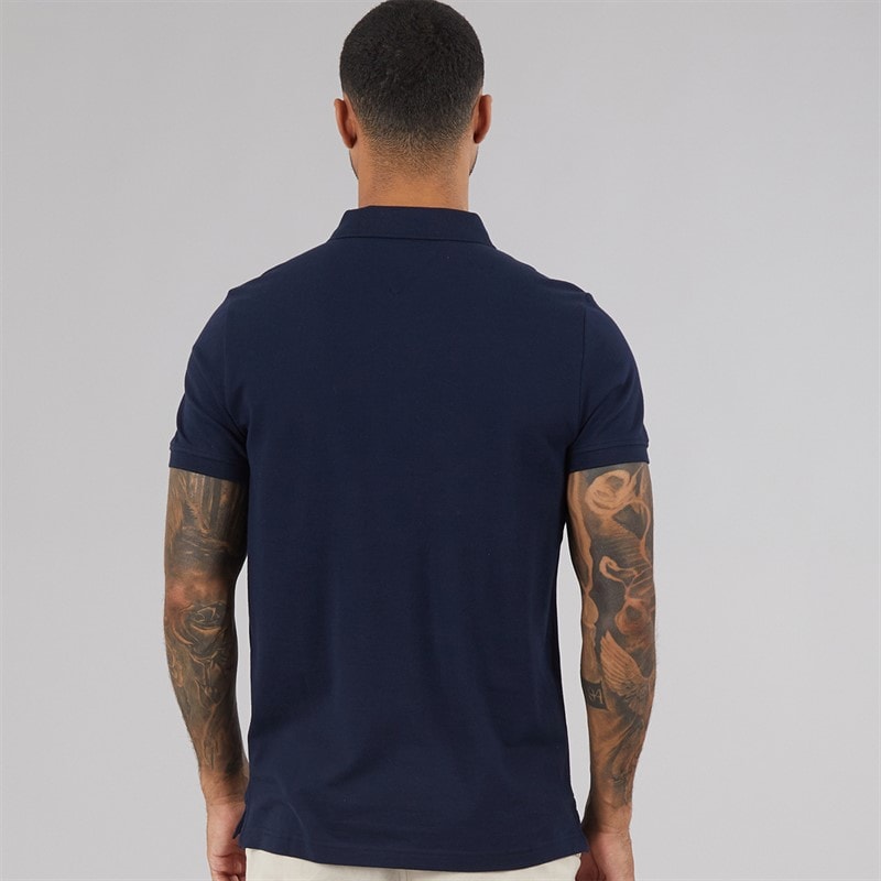 Tommy Jeans Mens Placket Polo Shirt Dark Night Navy - Image 2