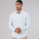 Tommy Jeans Mens Linen Long Sleeve Shirt Sweet Blue