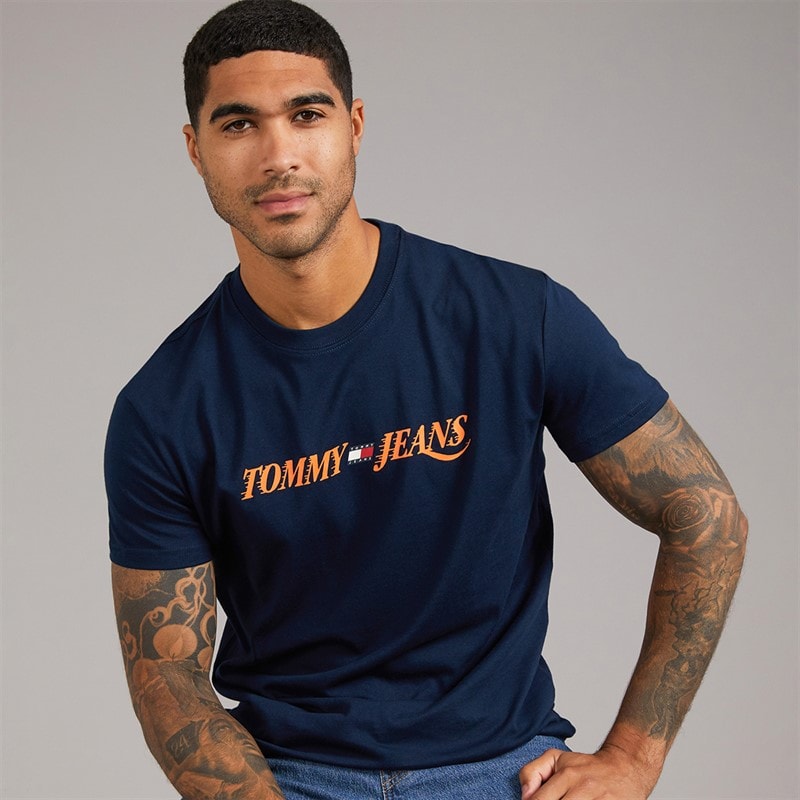 Tommy Jeans Mens Vintage LA T-Shirt Dark Night Navy