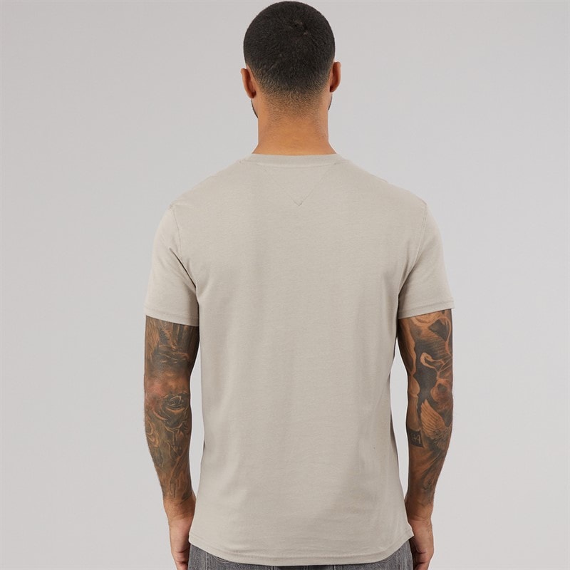 Tommy Jeans Mens Gym T-Shirt Limestone Dust - Image 2